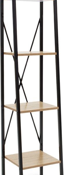 Βιβλιοθήκη Ramon pakoworld φυσικό-μαύρο 34x32,5x148εκ