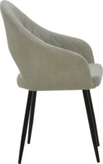 Πολυθρόνα Macie pakoworld ύφασμα antique γκρι-μαύρο 58x50x85εκ - Image 3