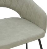 Πολυθρόνα Macie pakoworld ύφασμα antique γκρι-μαύρο 58x50x85εκ - Image 6
