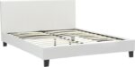 Κρεβάτι Nevil pakoworld 150x200 PU χρώμα λευκό ματ - Image 3