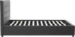 Κρεβάτι Roi pakoworld 160x200 PU μαύρο ματ + αποθηκευτικό χώρο - Image 5
