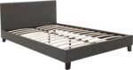 Κρεβάτι Nevil pakoworld 150x200 με ύφασμα χρώμα ανθρακί - Image 3