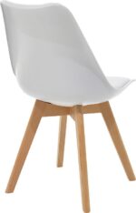 Καρέκλα Gaston pakoworld PP-PU λευκό-φυσικό πόδι 43x51x75εκ - Image 3