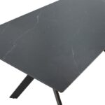 Τραπέζι Olivet pakoworld sintered stone μαύρο μαρμάρου-μαύρο 180x90x75εκ - Image 4