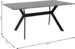 Τραπέζι Olivet pakoworld sintered stone μαύρο μαρμάρου-μαύρο 180x90x75εκ - Image 5