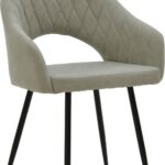 Πολυθρόνα Macie pakoworld ύφασμα antique γκρι-μαύρο 58x50x85εκ
