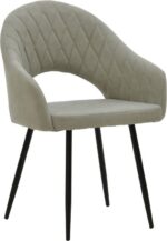Πολυθρόνα Macie pakoworld ύφασμα antique γκρι-μαύρο 58x50x85εκ