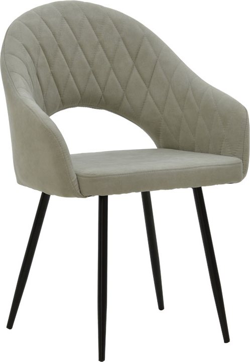 029-000150 Πολυθρόνα Macie pakoworld ύφασμα antique γκρι-μαύρο 58x50x85εκ - Image 1