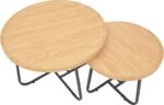 Tραπέζια σαλονιού Crismory pakoworld σετ 2τεμ MDF σε φυσική απόχρωση και μαύρα μεταλλικά πόδια - Image 3