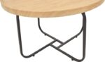 Tραπέζια σαλονιού Crismory pakoworld σετ 2τεμ MDF σε φυσική απόχρωση και μαύρα μεταλλικά πόδια - Image 5