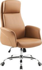 Καρέκλα γραφείου διευθυντή Derjio pakoworld καφέ pu 68x66x115εκ