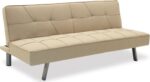 Καναπές-κρεβάτι Travis pakoworld 3θέσιος με ύφασμα μπεζ 175x83x74εκ