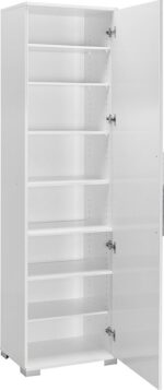Στήλη Diamond1 pakoworld λευκό gloss 50x35x187εκ - Image 3