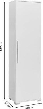 Στήλη Diamond1 pakoworld λευκό gloss 50x35x187εκ - Image 6
