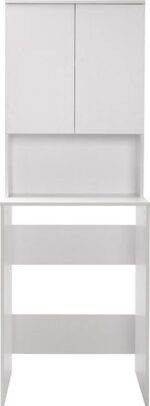 Έπιπλο πλυντηρίου Ryda pakoworld μελαμίνης λευκό 65x60x182εκ - Image 3