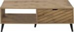 Τραπέζι σαλονιού Thelma pakoworld oak μελαμίνης 120x60x41.6εκ - Image 2