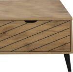 Τραπέζι σαλονιού Thelma pakoworld oak μελαμίνης 120x60x41.6εκ - Image 3