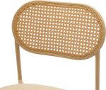 Καρέκλα James pakoworld στοιβαζόμενη pe rattan ύφασμα μπεζ-μέταλλο φυσικό - Image 6