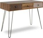 Κονσόλα Boho pakoworld καρυδί με μεταλλικά πόδια 100x50,5x74,5εκ - Image 2