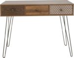 Κονσόλα Boho pakoworld καρυδί με μεταλλικά πόδια 100x50,5x74,5εκ - Image 5
