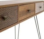 Κονσόλα Boho pakoworld καρυδί με μεταλλικά πόδια 100x50,5x74,5εκ - Image 6