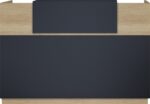 Γραφείο reception Lotus pakoworld σε χρώμα φυσικό - ανθρακί 180x70x110εκ - Image 3