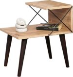 Βοηθητικό τραπέζι-κομοδίνο Gather pakoworld sonoma-καρυδί 50x40x55εκ - Image 2