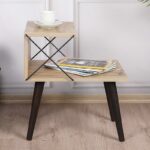 Βοηθητικό τραπέζι-κομοδίνο Gather pakoworld sonoma-καρυδί 50x40x55εκ - Image 3
