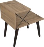 Βοηθητικό τραπέζι-κομοδίνο Gather pakoworld sonoma-καρυδί 50x40x55εκ - Image 5
