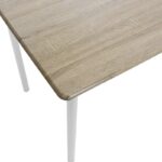 Τραπεζαρία Roza pakoworld σετ 5τμχ χρώμα sonoma - πόδια λευκό gloss 120x70x75εκ - Image 6