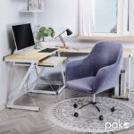 Γραφείο γωνιακό αναστρέψιμο Levi pakoworld-MDF χρώμα oak-λευκό 158x120x73εκ - Image 2