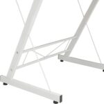 Γραφείο γωνιακό αναστρέψιμο Levi pakoworld-MDF χρώμα oak-λευκό 158x120x73εκ - Image 6