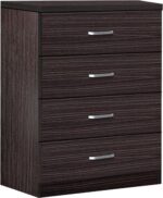 Συρταριέρα Killian pakoworld με 4 συρτάρια wenge 80x40x80εκ