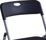 Καρέκλα πτυσσόμενη Daxton pakoworld PP μαύρο-ασημί 49x46.5x73.5εκ - Image 2