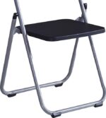 Καρέκλα πτυσσόμενη Daxton pakoworld PP μαύρο-ασημί 49x46.5x73.5εκ - Image 3