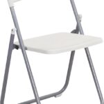 Καρέκλα πτυσσόμενη Daxton pakoworld PP λευκό-ασημί 49x46.5x73.5εκ