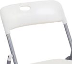 Καρέκλα πτυσσόμενη Daxton pakoworld PP λευκό-ασημί 49x46.5x73.5εκ - Image 3