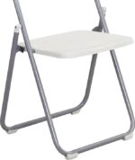 Καρέκλα πτυσσόμενη Daxton pakoworld PP λευκό-ασημί 49x46.5x73.5εκ - Image 4