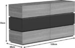 Συρταριέρα Sonlen pakoworld mdf σε ανθρακί-sonoma απόχρωση 120x40x72εκ - Image 3