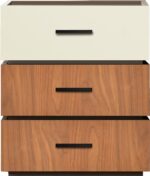 Κομοδίνο Sonlen pakoworld mdf σε καρυδί-μπεζ απόχρωση 60x40x66εκ - Image 3