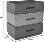 Κομοδίνο Sonlen pakoworld mdf σε sonoma-ανθρακί απόχρωση 60x40x66εκ - Image 4