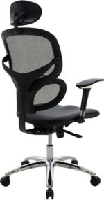 Καρέκλα γραφείου διευθυντή Freedom pakoworld Premium Quality μαύρο pu-mesh - Image 3