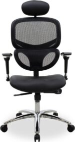 Καρέκλα γραφείου διευθυντή Freedom pakoworld Premium Quality μαύρο pu-mesh
