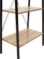 Βιβλιοθήκη- Ραφιέρα Ramon pakoworld φυσικό-μαύρο 60x23x145,5εκ - Image 5