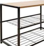Παπουτσοθήκη Ramon pakoworld 6 ζευγών φυσικό-μαύρο 63x30x43εκ - Image 4