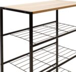 Παπουτσοθήκη Ramon pakoworld 12 ζευγών φυσικό-μαύρο 63x30x83εκ - Image 4