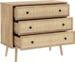 Συρταριέρα Oslo pakoworld 3ων συρταριών sonoma 90x39x79εκ - Image 3