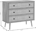 Συρταριέρα Oslo pakoworld 3ων συρταριών sonoma 90x39x79εκ - Image 5