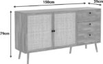 Μπουφές Oslo pakoworld sonoma 150x39x79εκ - Image 5