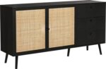 Μπουφές Oslo pakoworld μαύρο-φυσικό 150x39x79εκ - Image 2